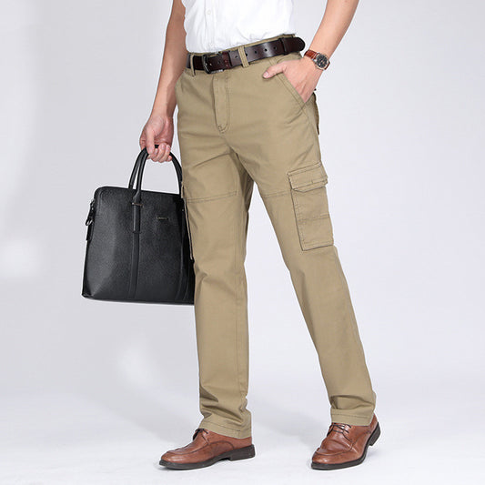 Men’s Fleece-Lined Cargo Pants – Warm Multi-Pocket Tactical Trousers for Winter