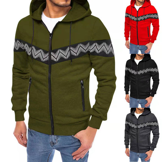 Men’s New Hooded Cardigan Sweater – Casual Sportswear Suit