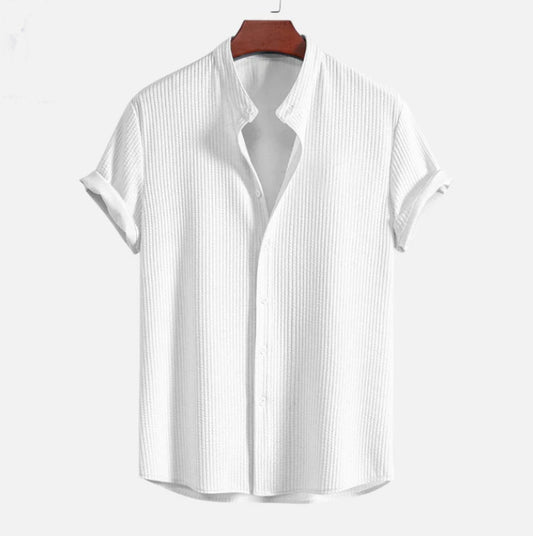 Men’s Summer Short Sleeve Loose Fit Shirt – Casual Lightweight Top
